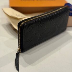 Louis Vuitton Black Clemence Zipper Wallet